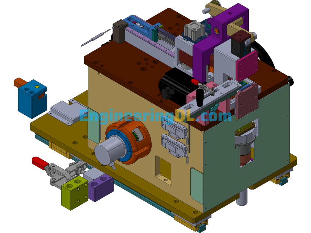Conjugate Cam Pin Die Set (Non-Standard Automation Industry) 3D Exported Free Download
