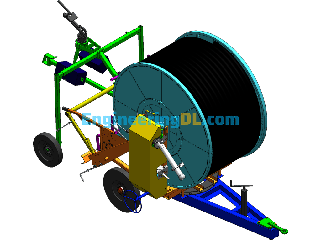 Agricultural Large Sprinklers, Automatic Irrigation Equipment SolidWorks, 3D Exported Free Download