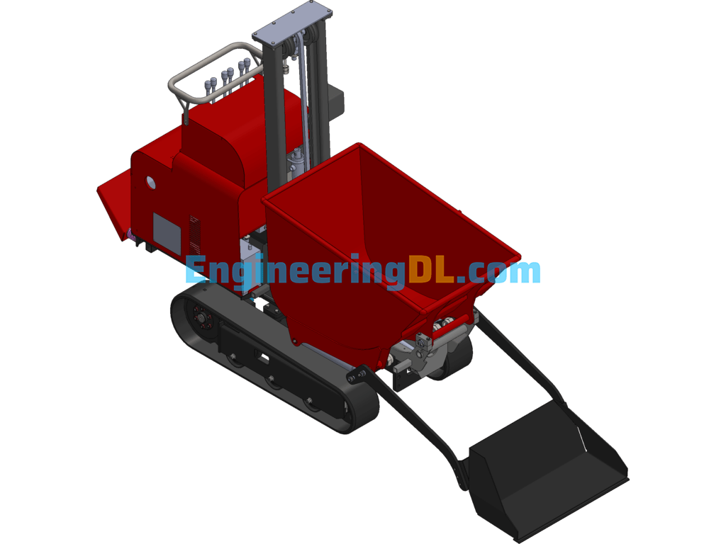 Agricultural Full Hydraulic Lift 7B-550C Lift SolidWorks, 3D Exported Free Download