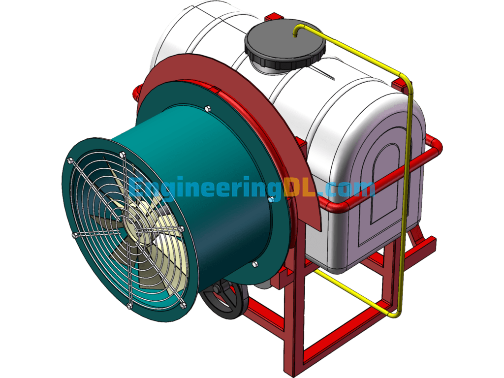 Agricultural Machinery, Wind-Driven Pesticide Sprayer, Fogging Machine SolidWorks Free Download
