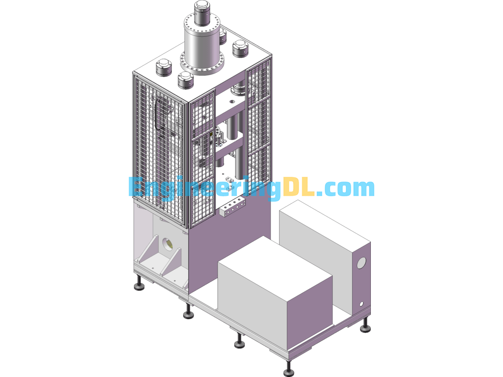 Punching Cam Hydraulic Press 1 Double Bar Horizontal Side Processing Machine SolidWorks, AutoCAD, 3D Exported Free Download