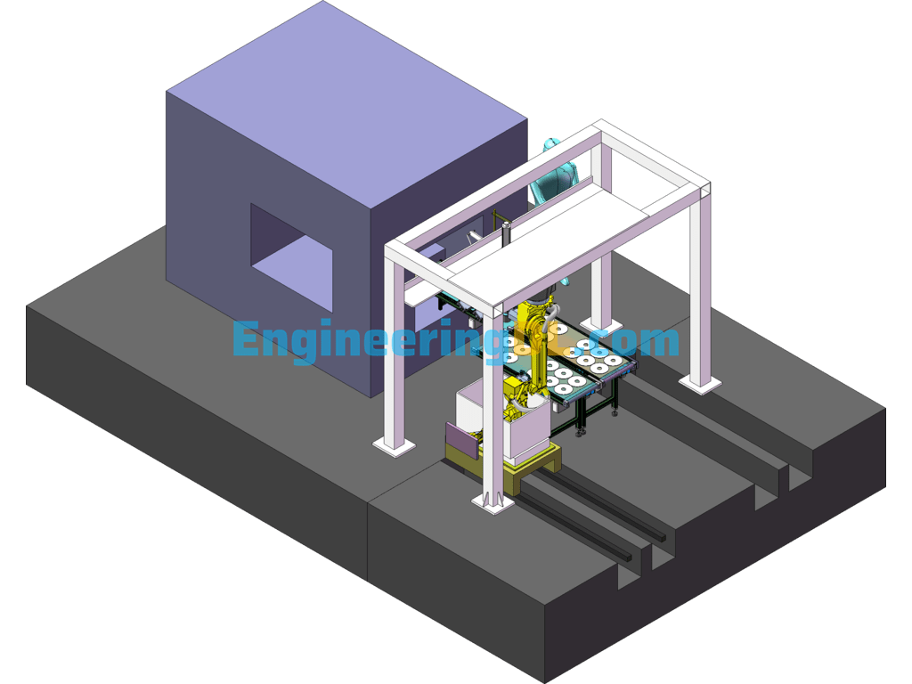 Punch Down Machine Mechanical Drawings + Overall Process Description Of The Equipment SolidWorks Free Download