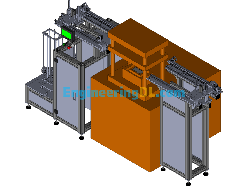 Punching Robot Arm Automatic Loading And Unloading Machine SolidWorks Free Download