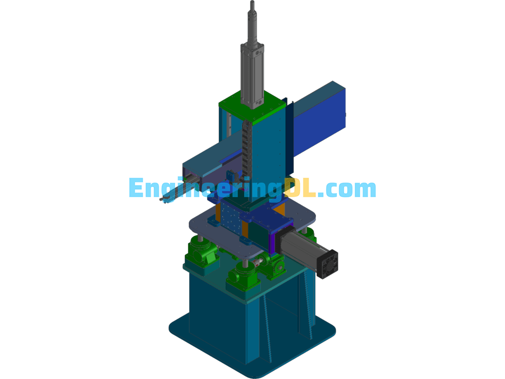 Punching Machine Hydraulic Press Feeding Manipulator 3D Exported Free Download