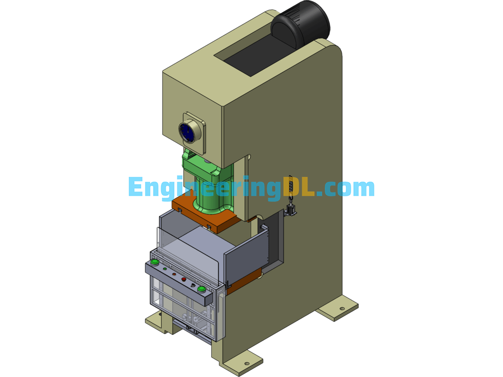 Punching Machine Guard SolidWorks, 3D Exported Free Download