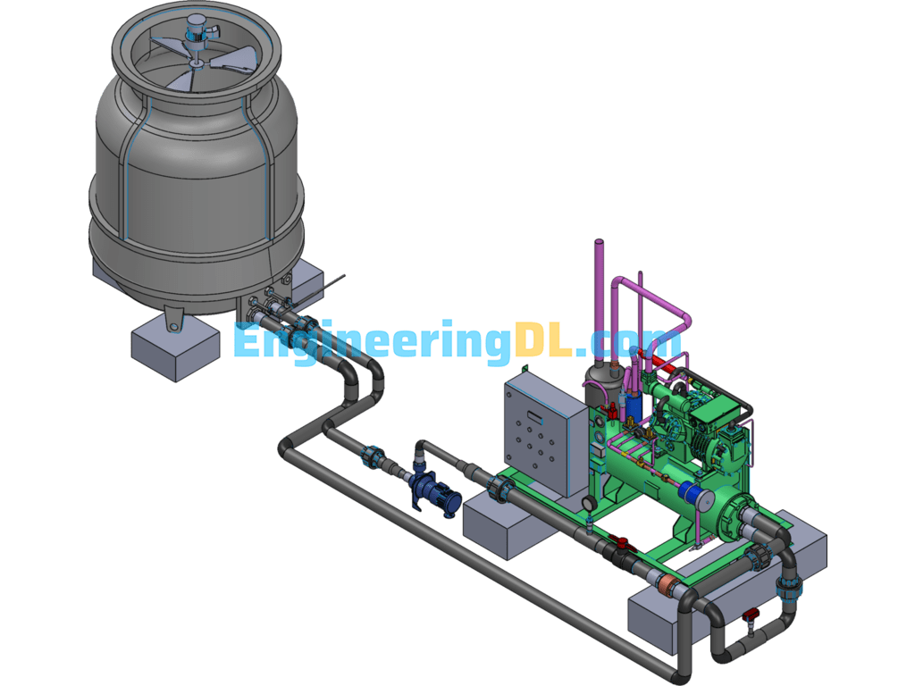 Cooling Tower Condensing Units SolidWorks Free Download