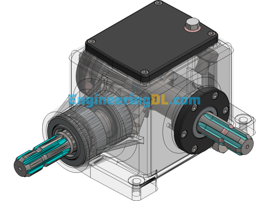 Speed Reducer Model SolidWorks, 3D Exported Free Download