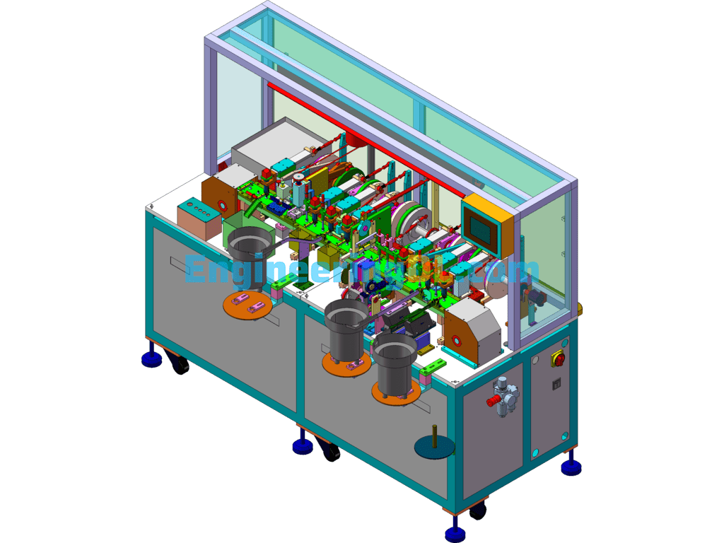 Cam Type Assembly Machine (Automated Cam Structure Assembly Equipment) SolidWorks, 3D Exported Free Download