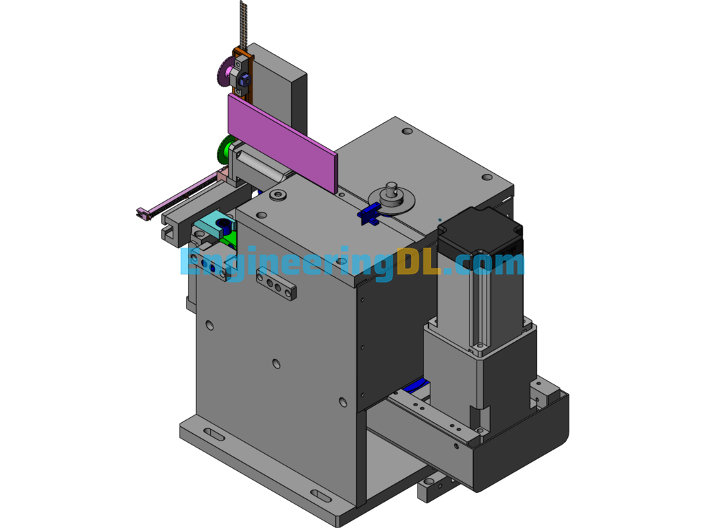 Cam Pinning Machine SolidWorks, 3D Exported Free Download