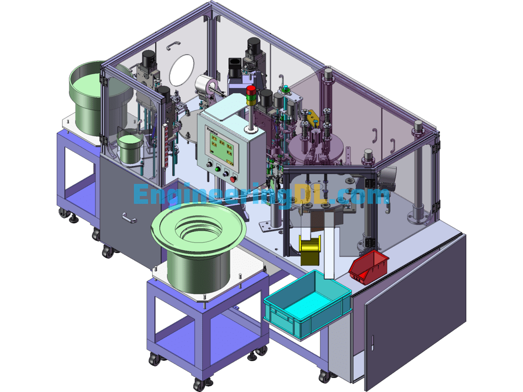 Cam Manipulator Riveting On The Nut Inspection Device All-In-One Machine SolidWorks, 3D Exported Free Download