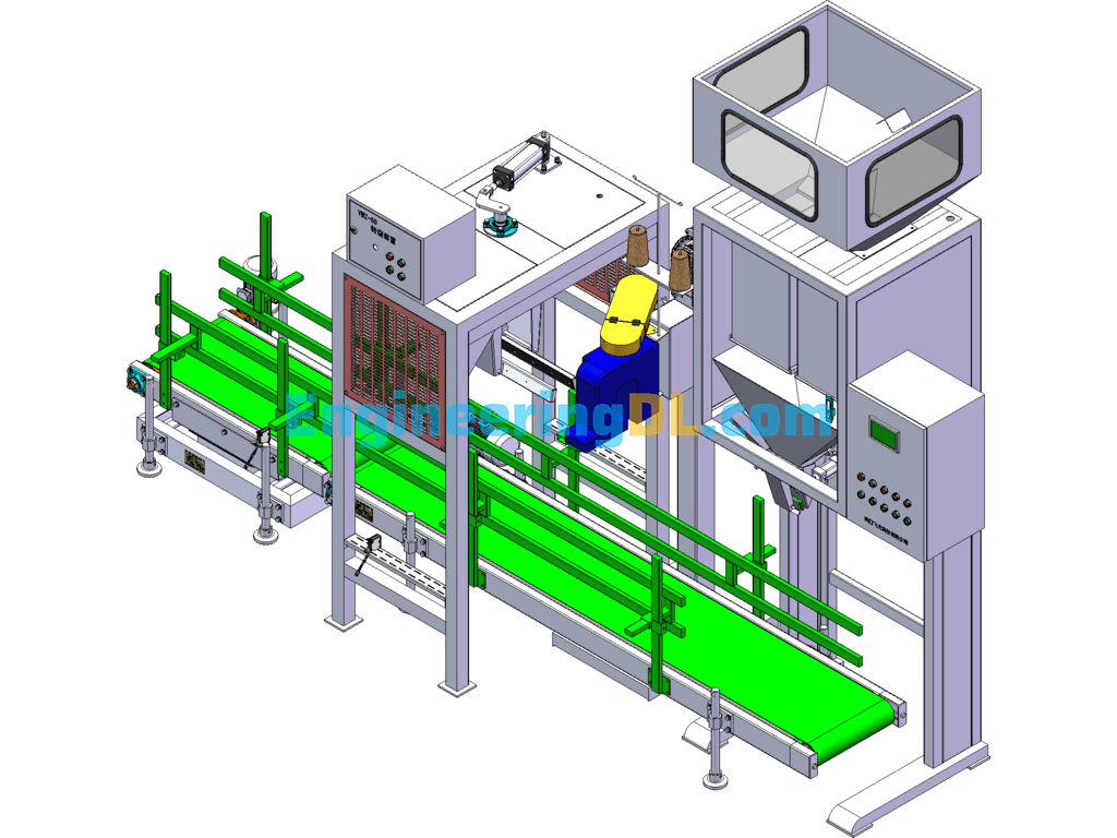 Sorting And Dosing Packaging Machine (Complete Set Of Drawings) SolidWorks, 3D Exported Free Download