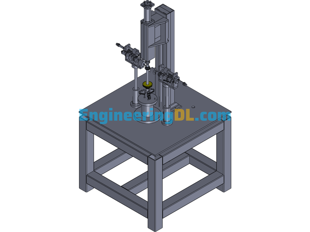 Gear Cutting Machine (Gear Processing Machine) SolidWorks, 3D Exported Free Download