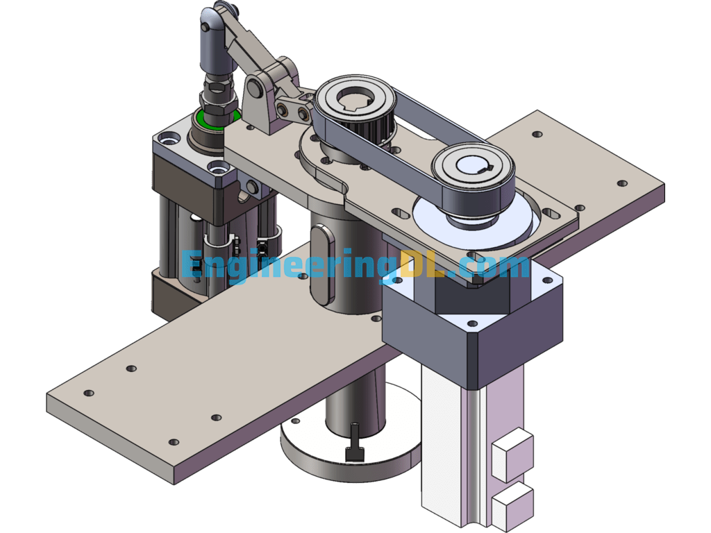 Innovative De Rotating Lifting Mechanism SolidWorks Free Download