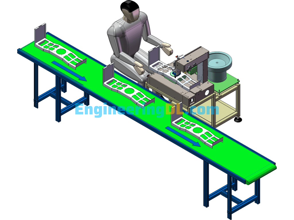 Skyworth TV Case Screwing Machine, Non-Standard Automatic Locking Screw Machine Equipment SolidWorks, 3D Exported Free Download