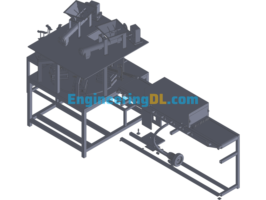 Brake Pad Forming Machine 3D Exported Free Download
