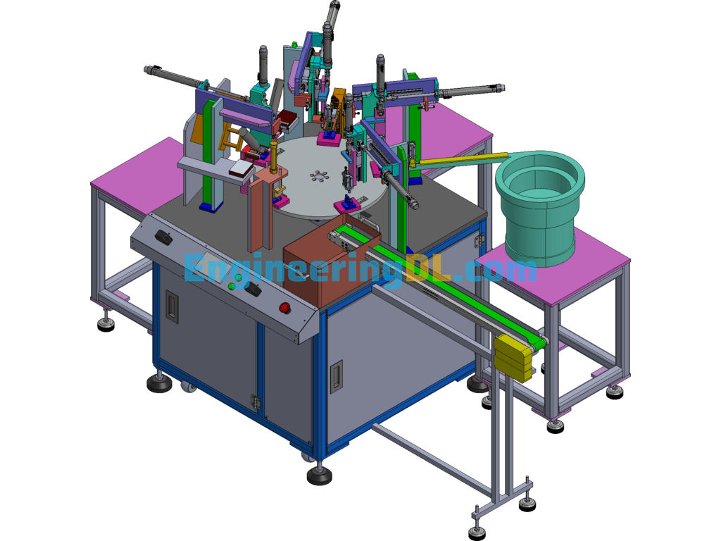 Razor Stencil Rubber Parts Assembly Machine 3D Exported Free Download