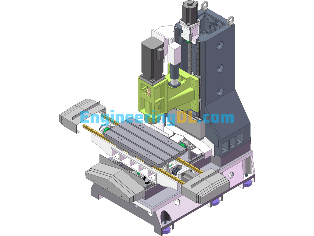 Machining Center V850 Light Machine SolidWorks, 3D Exported Free Download