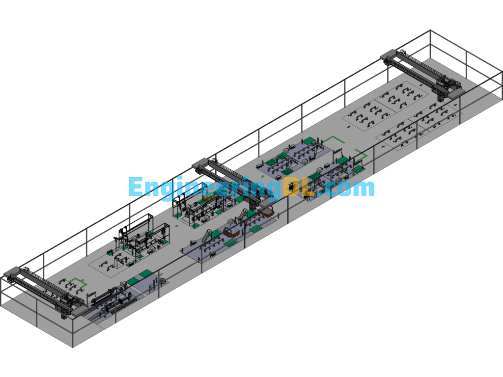 Automatic Plant Layout With Helper Arm 3D Exported Free Download