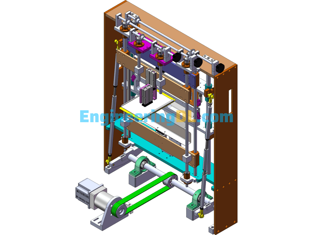 Large Package Longitudinal Sealing Mechanism For Packaging Machines (Sealing Bracket Assembly) 3D Exported Free Download