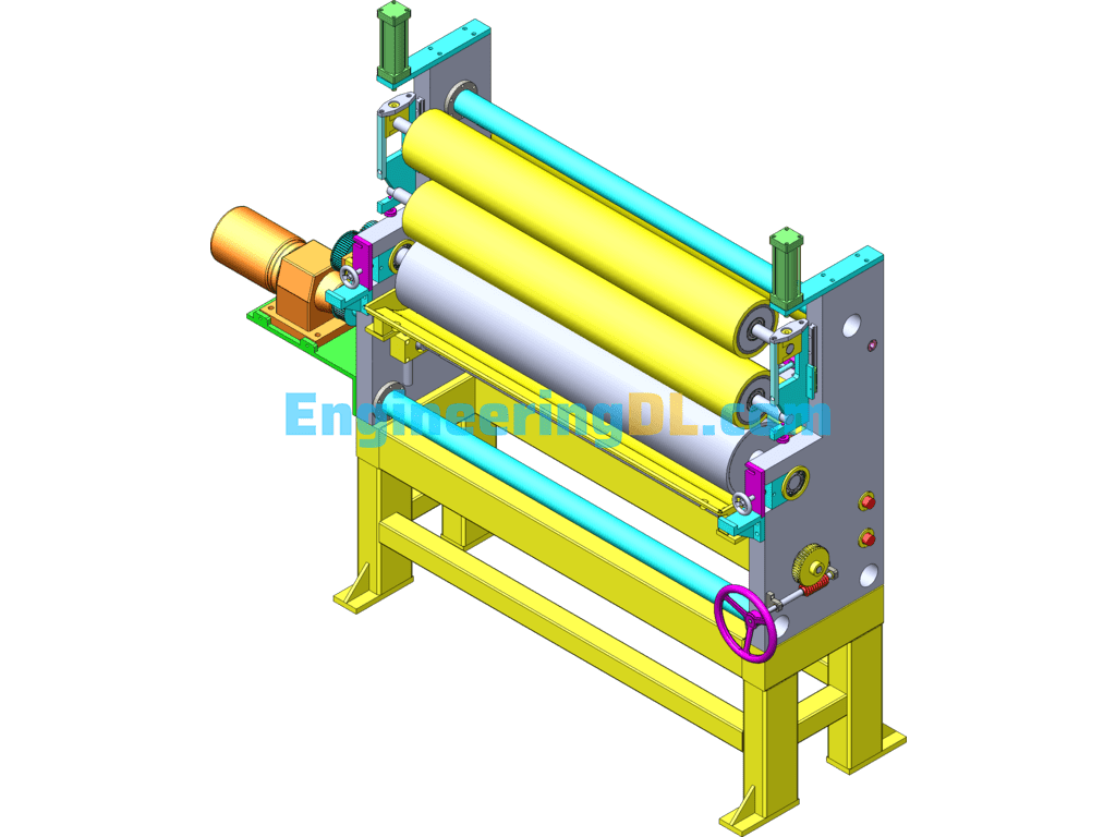 Packaging Tape Coating Head SolidWorks, 3D Exported Free Download