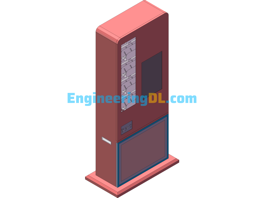 Medical Supplies Unmanned Vending Machine SolidWorks, 3D Exported Free Download