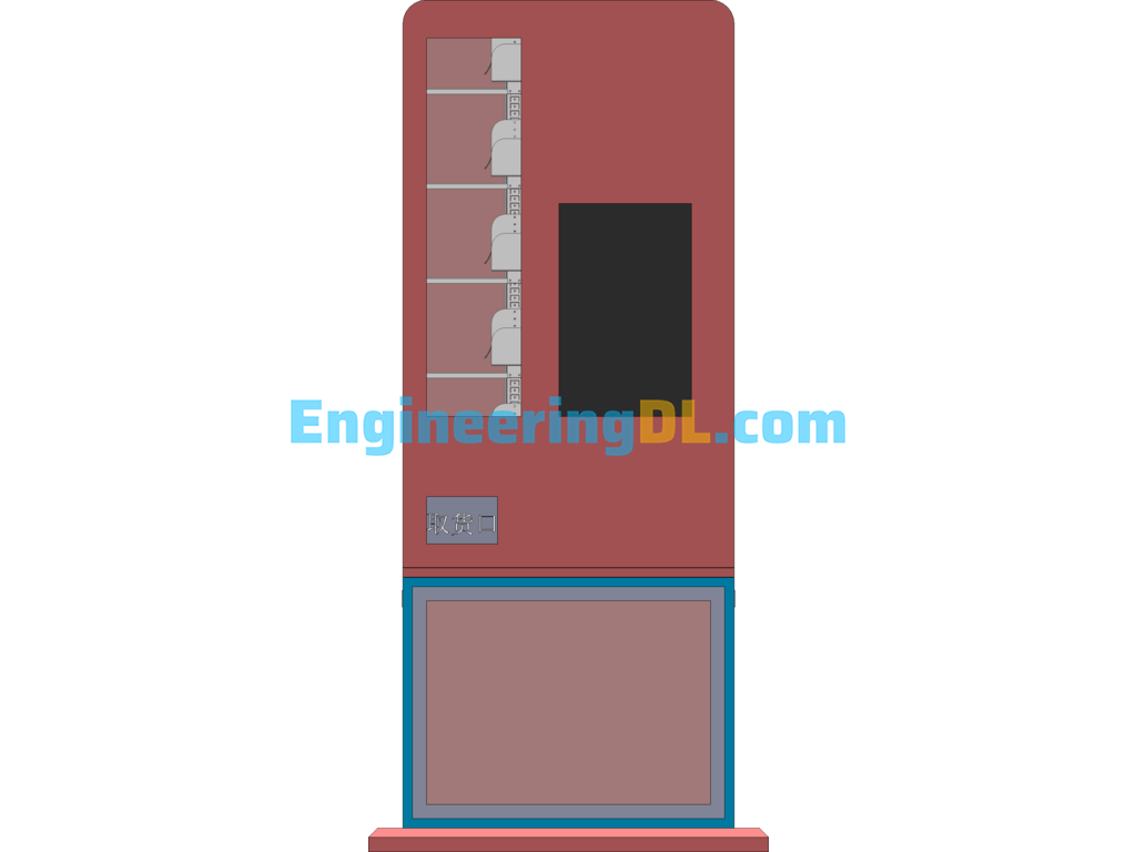 Medical Supplies Unmanned Vending Machine SolidWorks, 3D Exported Free Download
