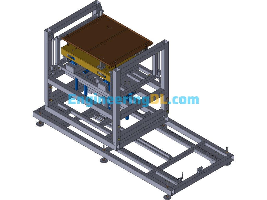 Lifting, Angle Adjustment, Panning Mechanism 3D Exported Free Download