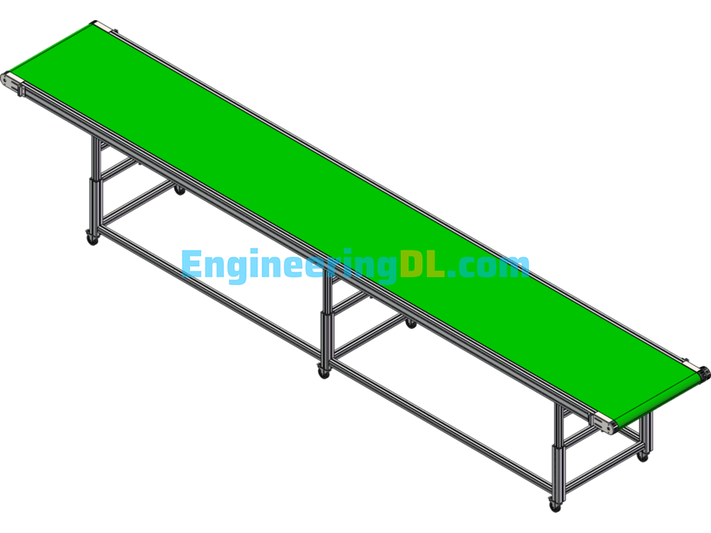 Lifting Belt Conveyor SolidWorks, 3D Exported Free Download