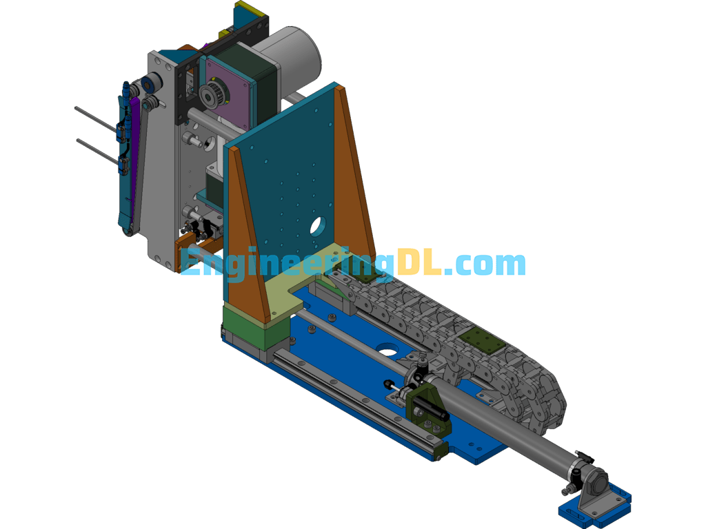 Lifting Conveyor Belt Module Micro Belt Machine 3D Exported Free Download