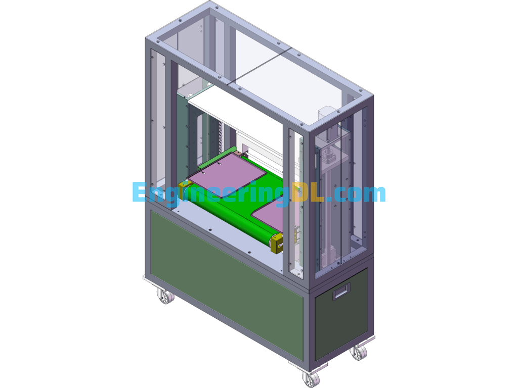Lifting Conveyor Line Turnover Machine SolidWorks, 3D Exported Free Download