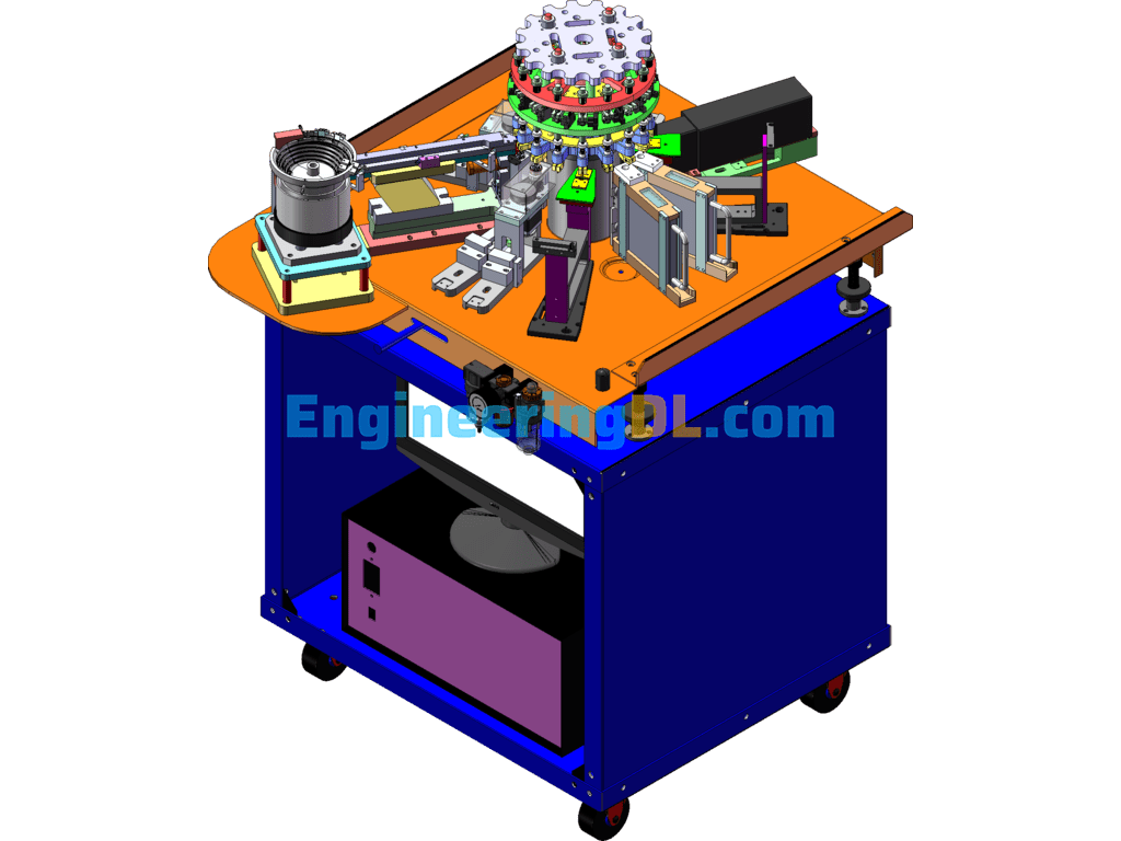 Semiconductor SMD Component Testing And Sorting Machine SolidWorks, 3D Exported Free Download