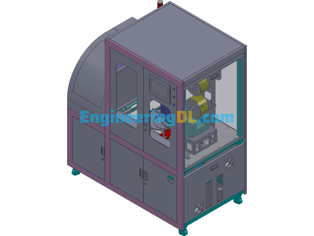 Automatic Semiconductor Wafer Labeling Machine SolidWorks Free Download