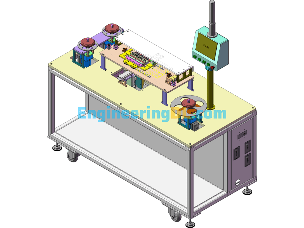 Semi-Automatic Wrapping Machine (Has Produced Stable Running Equipment) SolidWorks, 3D Exported Free Download