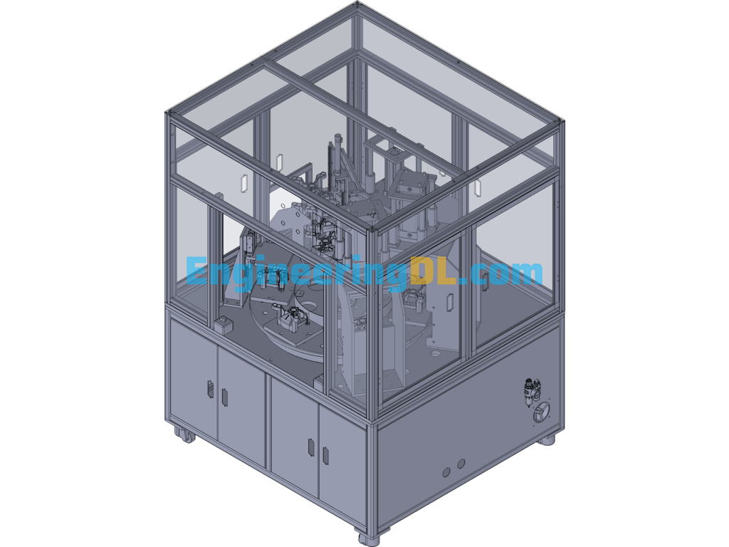 Semi-Automatic Deburring Equipment 3D Exported Free Download
