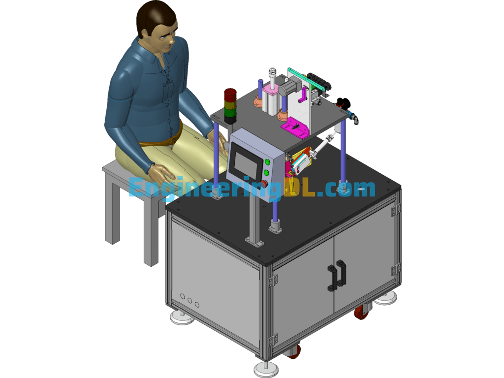 Semi-Automatic Mouthpiece Machine 3D + Engineering Drawings Sw2016 SolidWorks Free Download