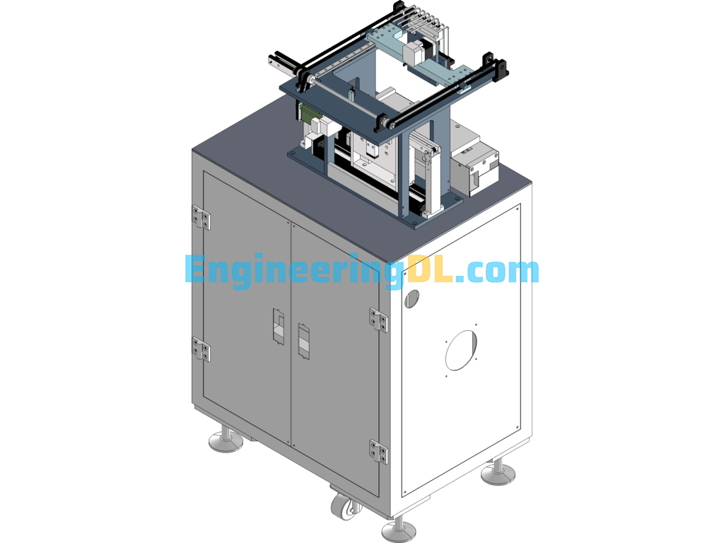 Semi-Automatic Gluing Equipment SolidWorks Free Download