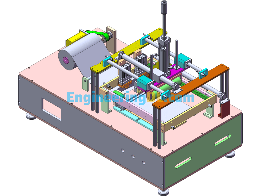 Semi-Automatic Laminating Machine SolidWorks Free Download