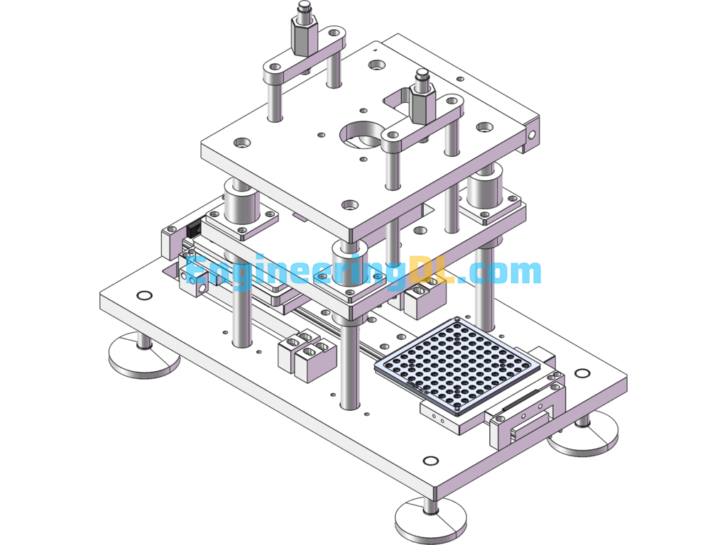 Semi-Automatic Lens Assembly Machine Design SolidWorks Free Download