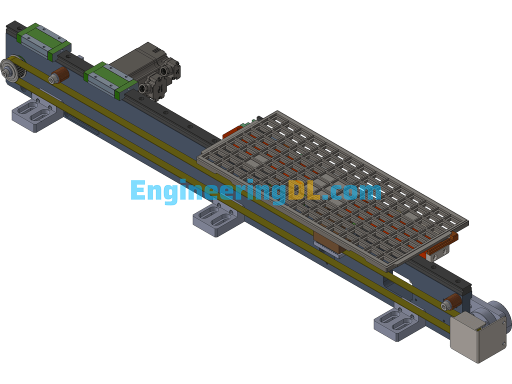 Single-Tray Tray Handling Mechanism (CreoProE), 3D Exported Free Download