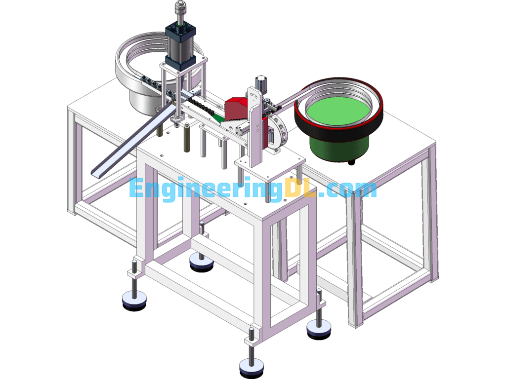One-Way Bearing Automatic Assembly Machine SolidWorks, 3D Exported Free Download