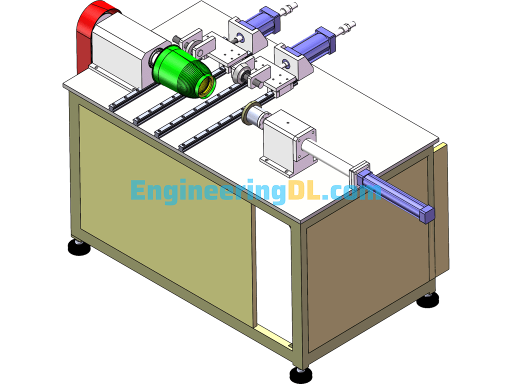 Single-Station Horizontal Trimming Machine SolidWorks Free Download