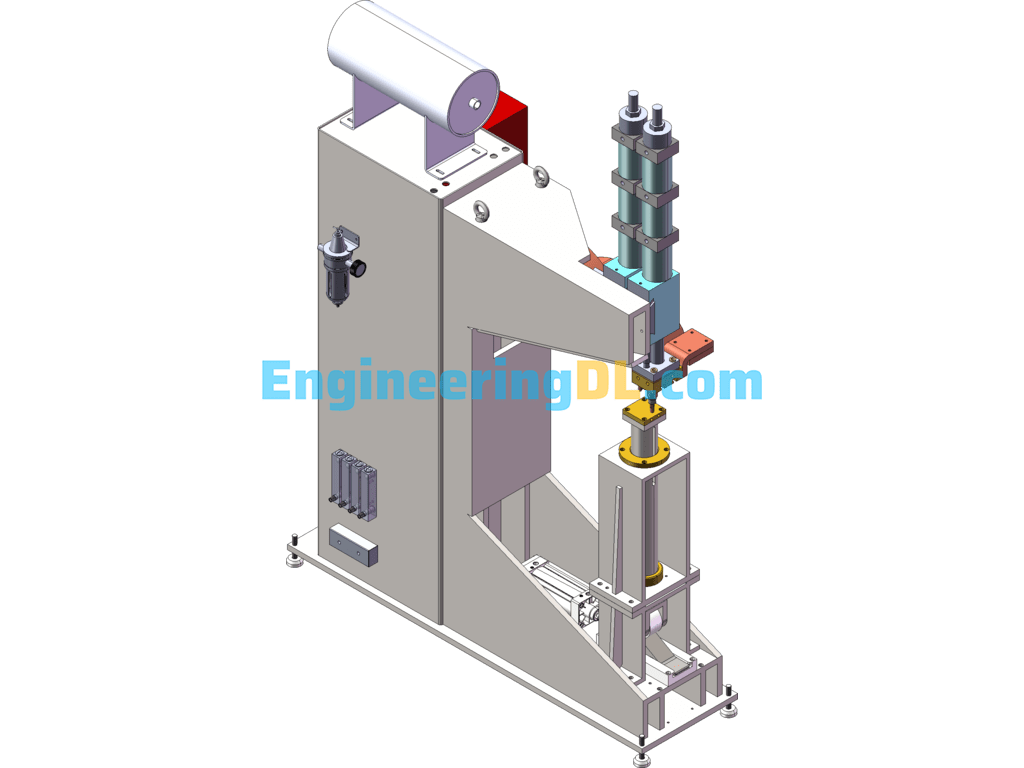 Single-Sided Double Spot Welding Machine SolidWorks Free Download