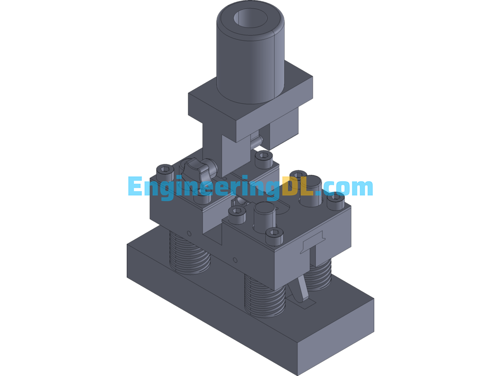 Clip-And-Slide Type Rounding Die 3D Exported Free Download