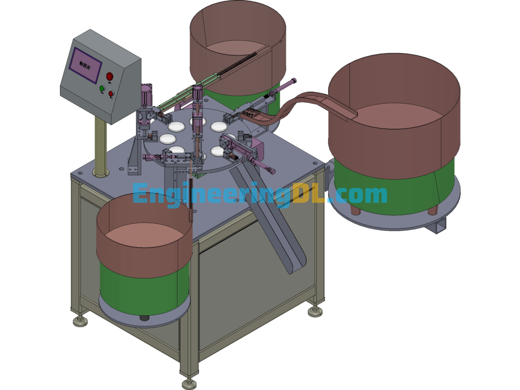 Snap Automatic Assembly Machine - Hardware Hinge Snap Automatic Assembly Machine SolidWorks, 3D Exported Free Download