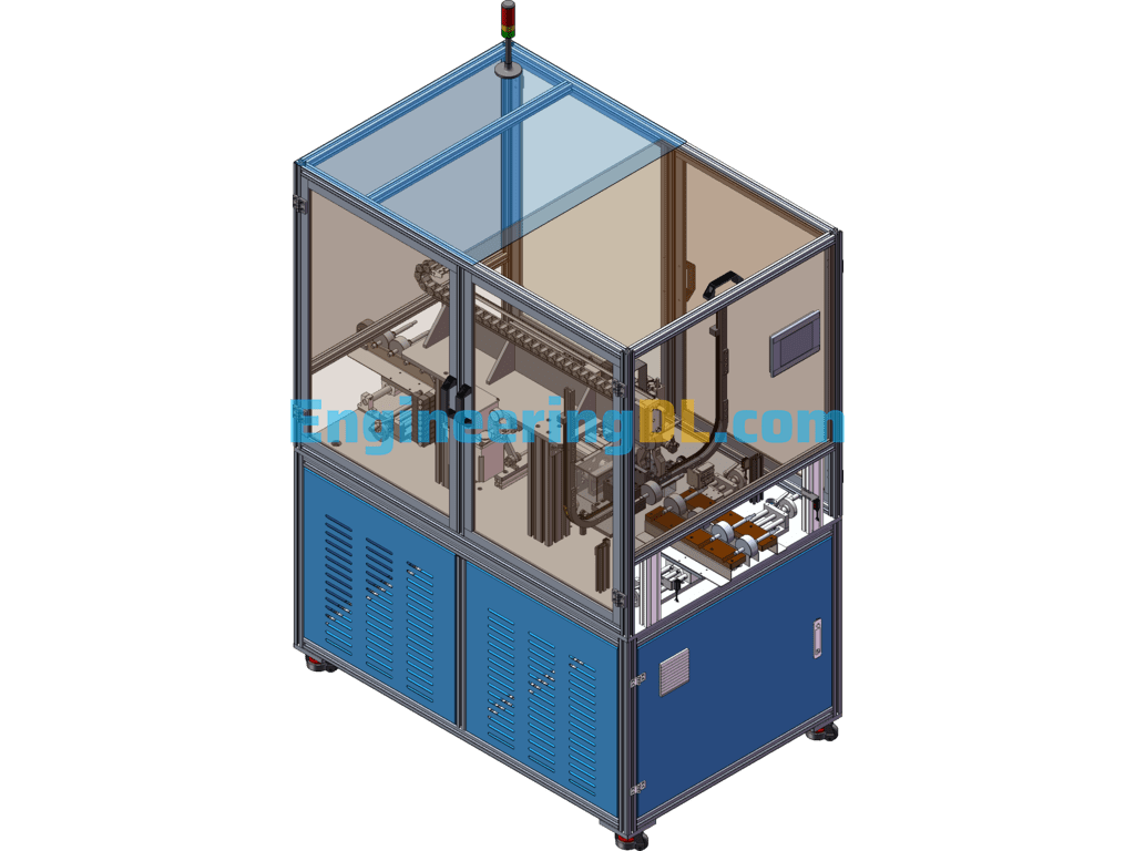 One Machine For Assembling And Applying Rust Prevention Oil To Card Springs SolidWorks, eDrawings, 3D Exported Free Download