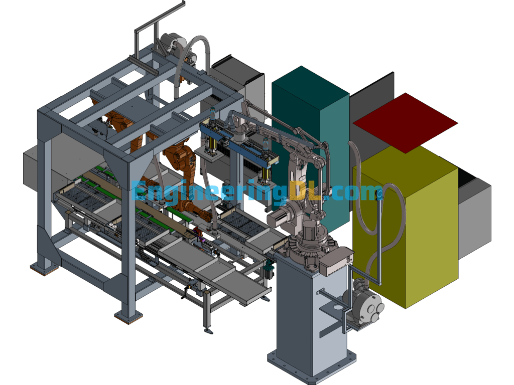 Sanitary Napkin Production Line SolidWorks Free Download