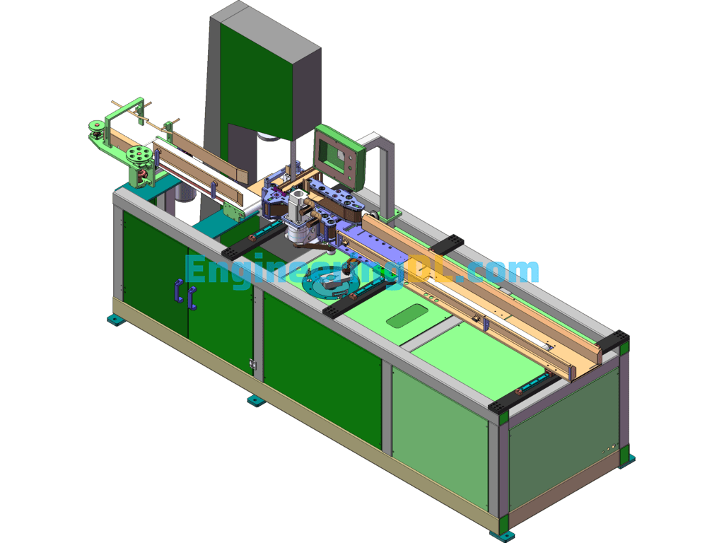 Toilet Paper Roll Automatic Paper Cutting Machine SolidWorks, 3D Exported Free Download