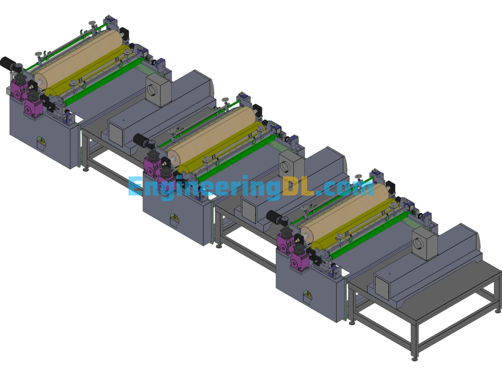 Coil 1320 Printing Machine SolidWorks, AutoCAD, 3D Exported Free Download