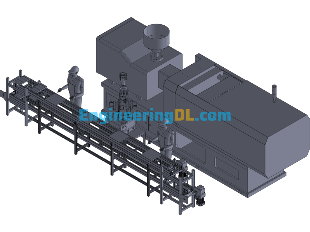 Die Casting Mold Automatic Feeding And Screwing Production Line 3D Exported Free Download