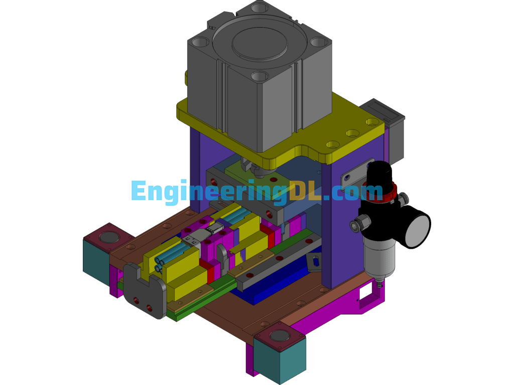 Double PORT Riveting Fastening Point Fixture 3D Exported Free Download